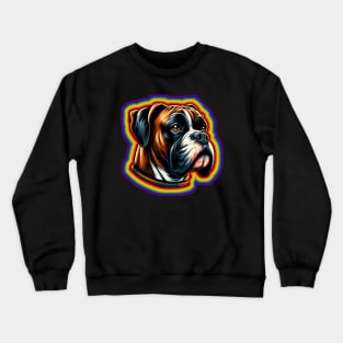 Lgbtq+ Rainbow Boxer dog Crewneck Sweatshirt